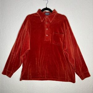 Vintage ENRO men’s XL cotton velour polo shirt